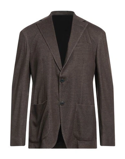 Altea Man Blazer Brown Size 44 Lyocell, Polyamide, Cashmere