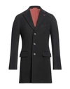 Isaia Man Coat Black Size 36 Wool, Cupro