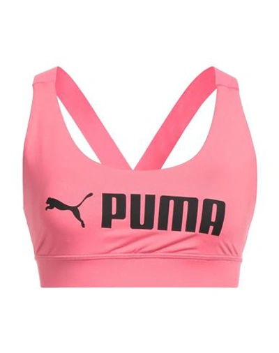 Puma Woman Top Pink Size Xs Polyester, Elastane