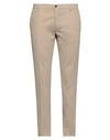 Yan Simmon Man Pants Beige Size 42 Cotton, Elastane