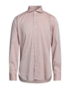 GUGLIELMINOTTI GUGLIELMINOTTI MAN SHIRT LIGHT BROWN SIZE 15 ¾ COTTON