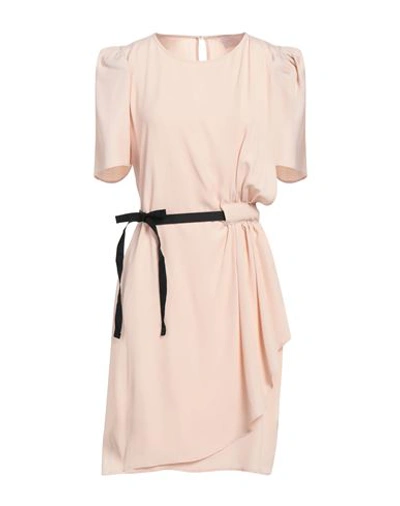 Merci .., Woman Mini Dress Light Pink Size 8 Acetate, Silk