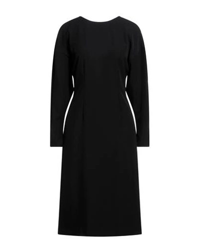 Suoli Woman Midi Dress Black Size 8 Polyester, Elastane