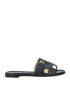 Valentino Garavani Slippers Roman Stud In Nappa Nera Donna In Black