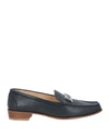 A.testoni A. Testoni Woman Loafers Midnight Blue Size 6.5 Soft Leather In Blue