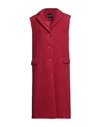 Marciano By Guess Woman Coat Brick Size 10 Polyester, Wool, Viscose In Red