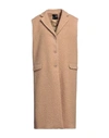 Marciano Woman Coat Camel Size 12 Polyester, Wool, Viscose In Beige