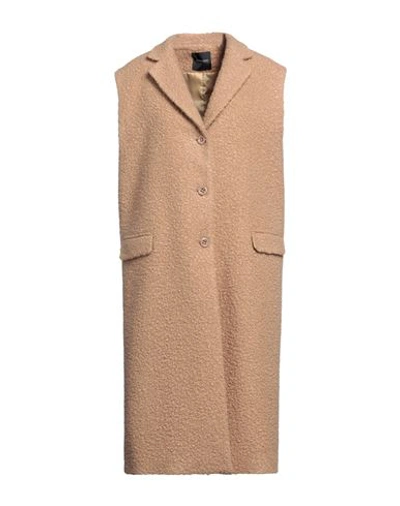 Marciano Woman Coat Camel Size 12 Polyester, Wool, Viscose In Beige