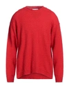 Atomofactory Man Sweater Red Size M Wool, Recycled Polyamide