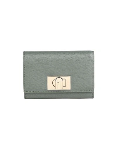 Furla 1927 M Compact Wallet Woman Wallet Military Green Size - Soft Leather In Green