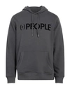 People (+)  Man Sweatshirt Lead Size Xl Cotton, Polyester In Grey