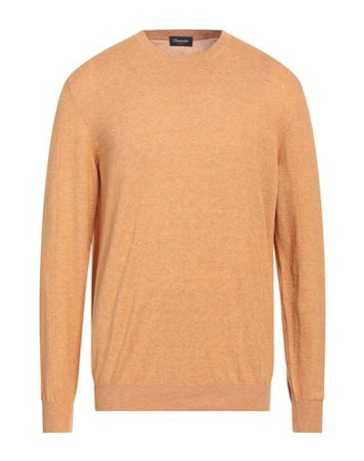 Drumohr Man Sweater Camel Size 42 Cotton In Beige