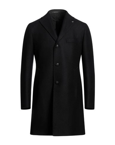 Tagliatore Man Coat Black Size 44 Virgin Wool, Cashmere