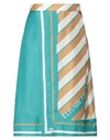 Elisabetta Franchi Woman Midi Skirt Turquoise Size 8 Silk In Blue