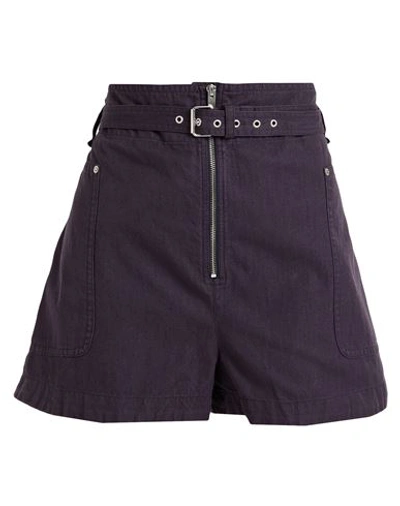 Isabel Marant Étoile Marant Étoile Woman Shorts & Bermuda Shorts Midnight Blue Size 8 Cotton, Linen