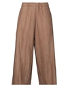 Collection Privèe Collection Privēe? Woman Pants Camel Size 6 Polyester, Rayon, Elastic Fibres In Beige