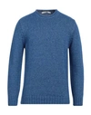 Kangra Cashmere Kangra Man Sweater Light Blue Size 42 Paper, Wool, Acrylic, Alpaca Wool In Blue
