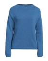 Aragona Woman Sweater Light Blue Size 8 Cashmere