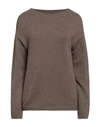 Aragona Woman Sweater Khaki Size 8 Cashmere In Beige