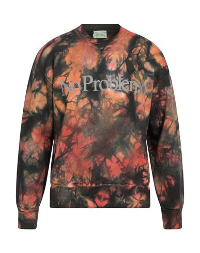 Aries Orange No Problemo Tie-dye Sweatshirt