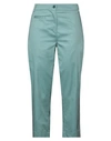 Laboratorio Woman Pants Light Green Size 8 Cotton, Elastane In Green