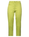 Laboratorio Woman Pants Acid Green Size 4 Cotton, Elastane