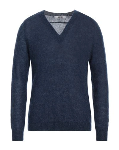 Mauro Grifoni Grifoni Man Sweater Blue Size 40 Polyamide, Alpaca Wool, Mohair Wool