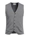 Brooksfield Man Cardigan Steel Grey Size 36 Polyacrylic, Wool, Viscose, Cashmere