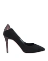 COUTURE COUTURE WOMAN PUMPS BLACK SIZE 6.5 SOFT LEATHER