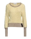 Dimora Woman Sweater Pastel Yellow Size 4 Polyamide, Viscose, Metallic Fiber In Yellow