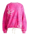 Isabel Marant Muza Oversized Printed Cotton-blend Fleece Sweatshirt In Pink