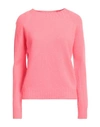 Aragona Woman Sweater Salmon Pink Size 8 Wool, Cashmere
