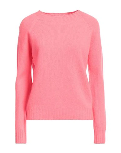 Aragona Woman Sweater Salmon Pink Size 8 Wool, Cashmere In Pink