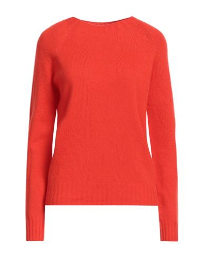 Aragona Woman Sweater Coral Size 8 Wool, Cashmere In Red