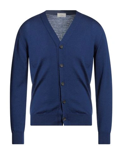 Altea Man Cardigan Blue Size Xl Virgin Wool In Blue