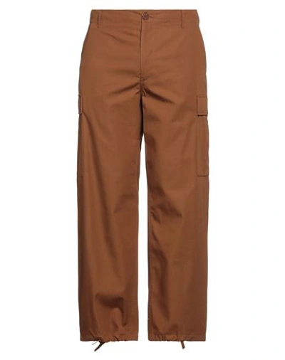 Kenzo Man Pants Camel Size 28 Cotton In Beige