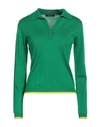 Aragona Woman Sweater Green Size 10 Merino Wool