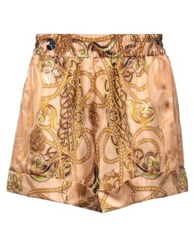 Philipp Plein Woman Shorts & Bermuda Shorts Apricot Size M Viscose, Silk In Orange