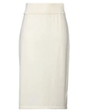 Bellwood Woman Midi Skirt Ivory Size S Merino Wool, Cashmere In White