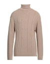 Why Not Brand Man Turtleneck Beige Size Xl Acrylic, Wool In Beige