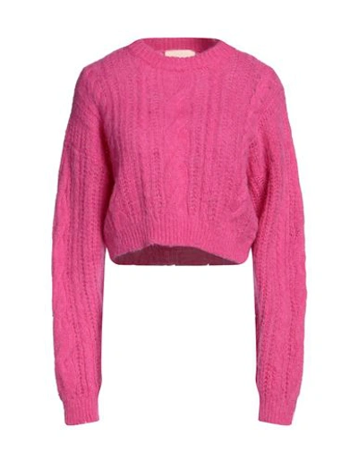 Aniye By Woman Sweater Fuchsia Size S Polyamide, Alpaca Wool, Wool In Pink