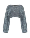 Tessa . Woman Sweater Slate Blue Size S Polyester, Polyamide