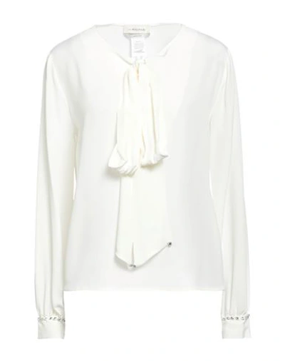 Anna Molinari Woman Shirt Cream Size 2 Acetate, Silk In White
