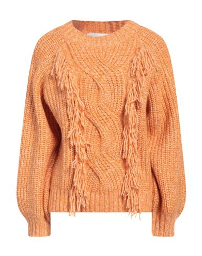 Silvian Heach Woman Sweater Orange Size M Polyester, Acrylic, Wool, Elastane