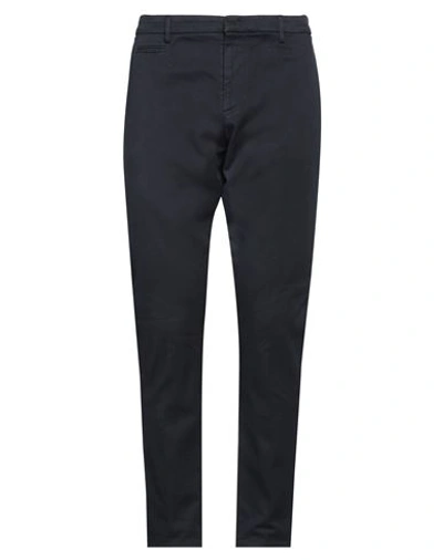 Dondup Man Pants Midnight Blue Size 38 Cotton, Elastane In Blue
