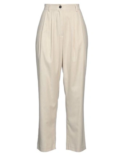 Suoli Woman Pants Ivory Size 4 Polyester, Viscose, Elastane In White