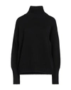 Aragona Woman Turtleneck Black Size 4 Wool, Cashmere