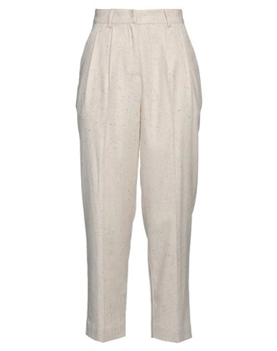 Beatrice B Beatrice .b Woman Pants Beige Size 4 Viscose, Polyester, Wool, Polyamide, Silk