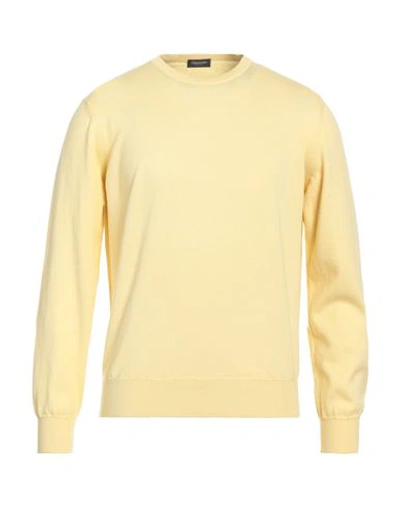 Drumohr Man Sweater Light Yellow Size 38 Cotton