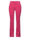 White Wise Woman Pants Fuchsia Size 8 Polyester, Elastane In Pink